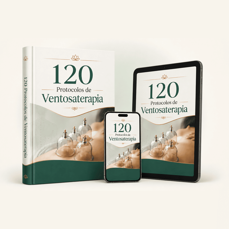 120 Protocolos de Ventosaterapia em livro, celular e tablet